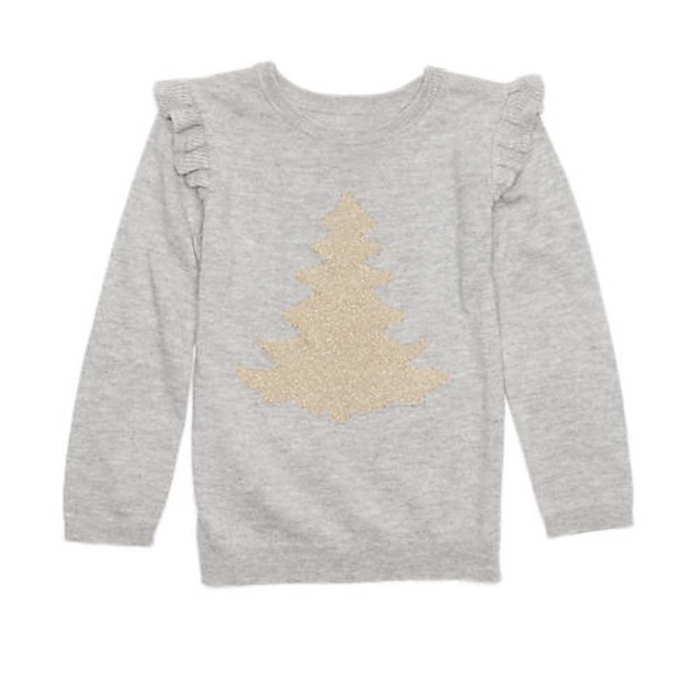 NWT! Crown & Ivy Girls Flutter Sleeve Sweater